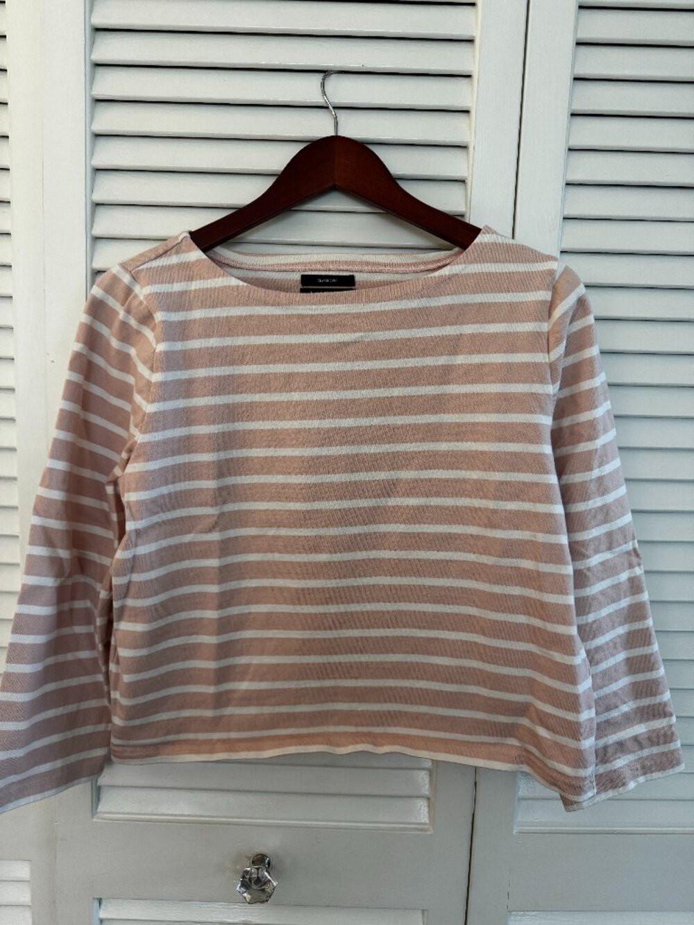 J. Crew pink boatneck shirt